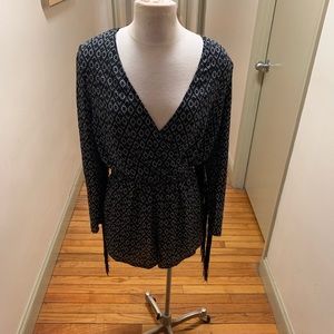 Blue and white Coachella Romper Size 10